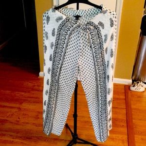 Atmosphere, Sz 6, black and white Pareo summer pants